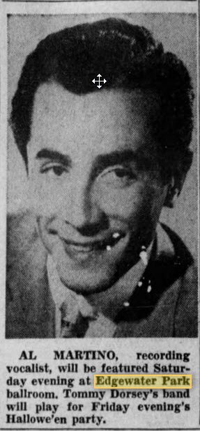Edgewater Park - Al Martino Performing Oct 1952